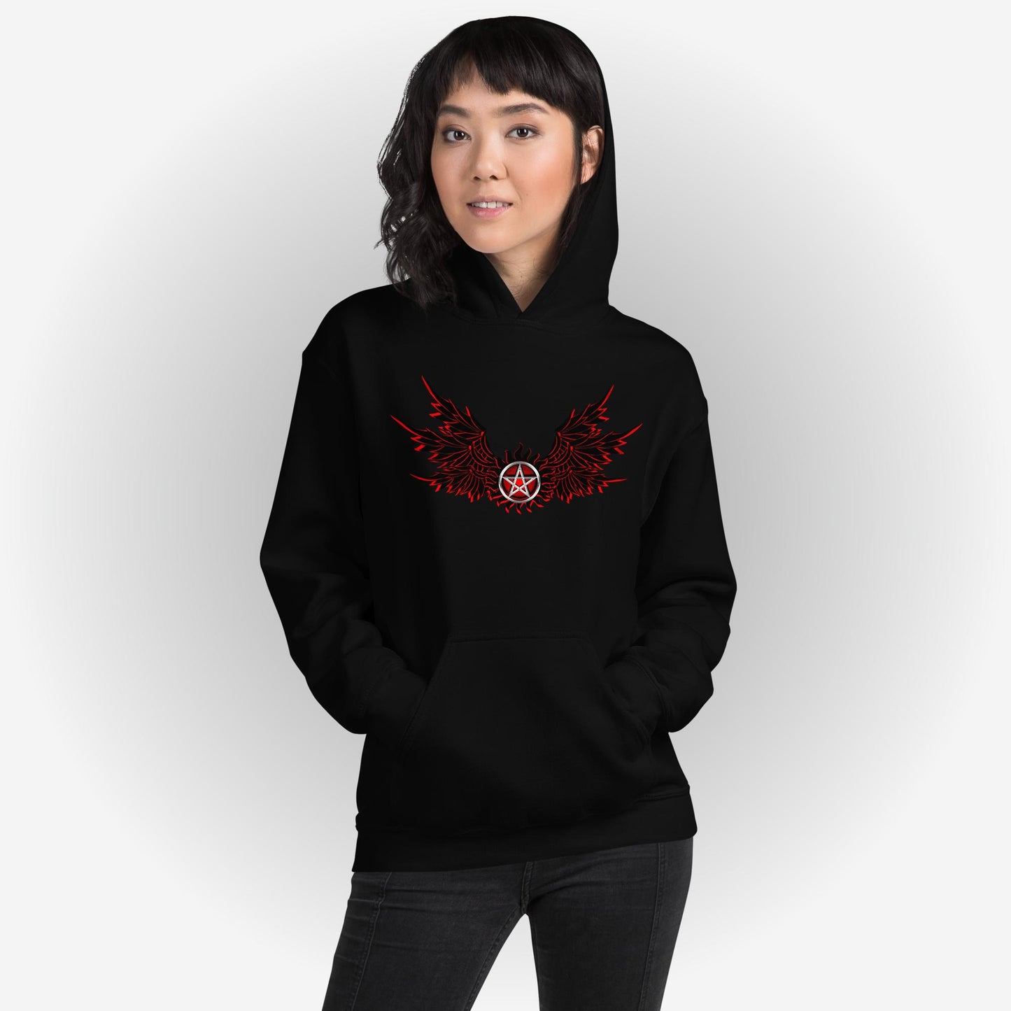 Winged Pentagram Hoodie