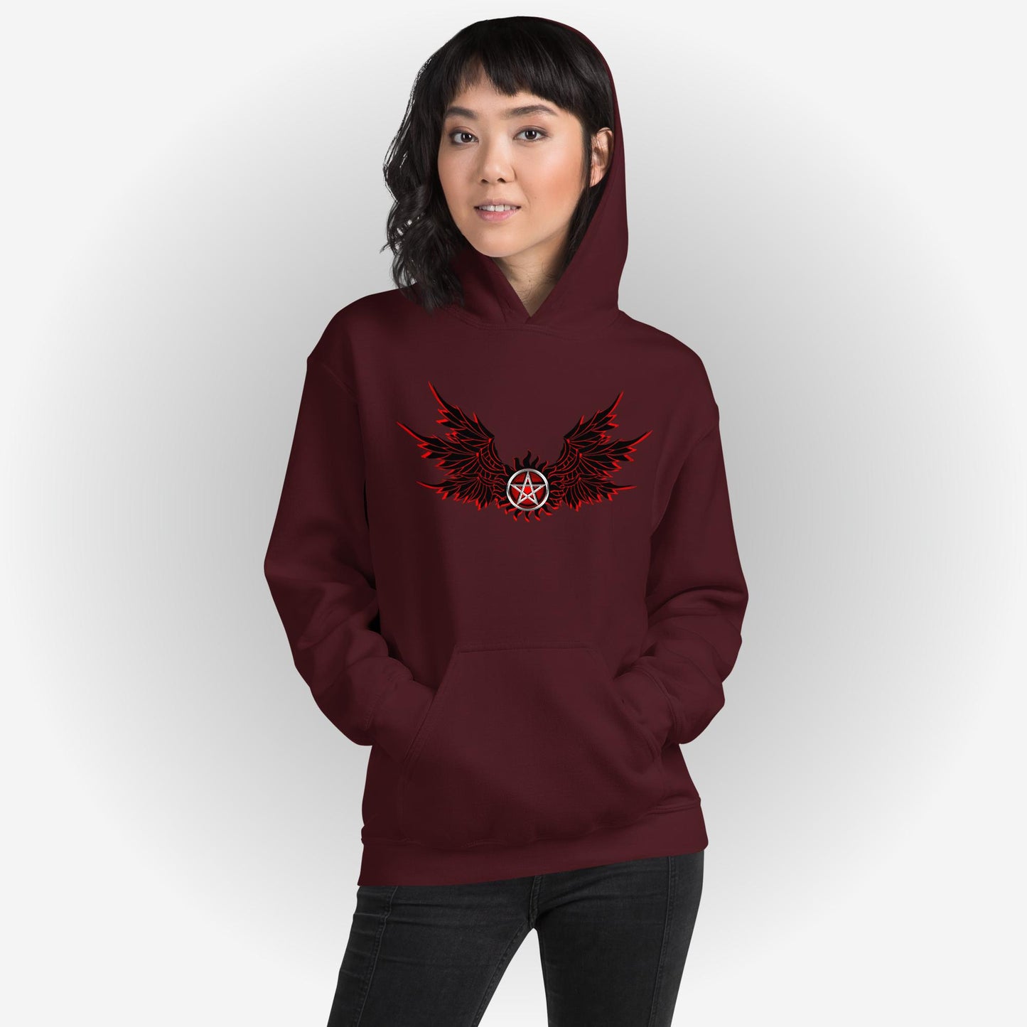 Winged Pentagram Hoodie